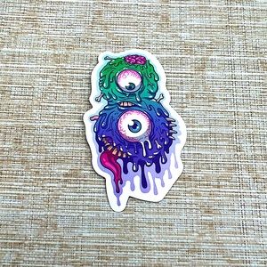 Eye Gross Grunge Horror Funky Single Decor Art Sticker